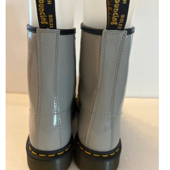 Dr. Martens 1460 Patent Leather Gray Ankle Boots Women's US 9 UK 7 EU 41 - Picture 2 of 6